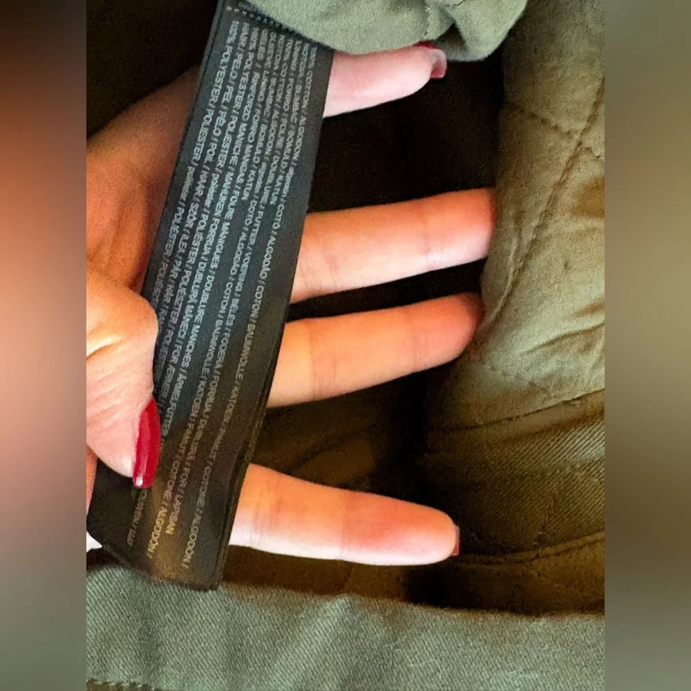 Mango Oversized Khaki Parka Faux Fur Collar Jacket NWT Small - Picture 14 of 14